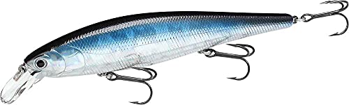 LUCKY CRAFT Pointer 128SP, Freshwater Lake Bass Fishing Lure, Jerkbait, Suspending, Fishing Gear, Fishing Accessories, Fishing Tackle - color: 052 Aurora Black