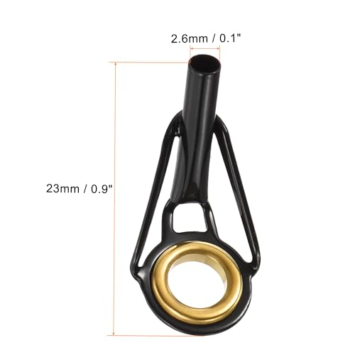 PATIKIL Fishing Rod Tips Repair Kit Stainless Steel Ring Guide for Saltwater Freshwater Fishing - size: 2.6mm