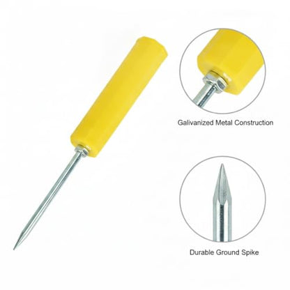 Ground Fishing Rod Holder, Galvanized Metal Spike for Beach and Riverbank, Support for Surf Casting (1 PC) - color: Yellow