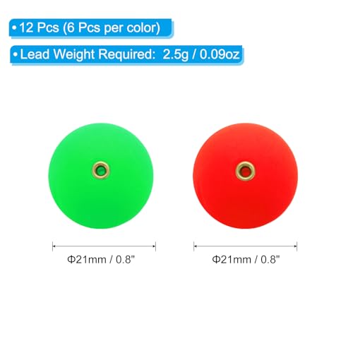 PATIKIL Fishing Bobber, Slip Foam Floats Buoy Rig Stoppers for Crappie Trout Bass Fishing - color: Red,Green, size: 0.8 Inch