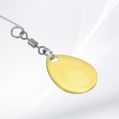 PATIKIL Fishing Lure Blades Willowleaf Lure Making - color: Golden, size: 0.6"x0.4"