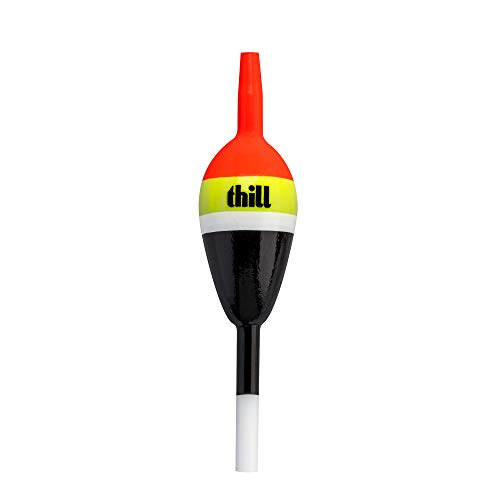 Thill Night 'N Day Glow Float Balsa Wood Fishing Bobber, Fishing Gear and Accessories, 3/4" Oval Shorty, Slip Float