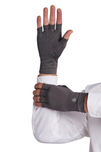 Coolibar Fingerless UV Sun Gloves - UPF 50+ Sun Protection - Ouray - color: Charcoal, size: X-Large