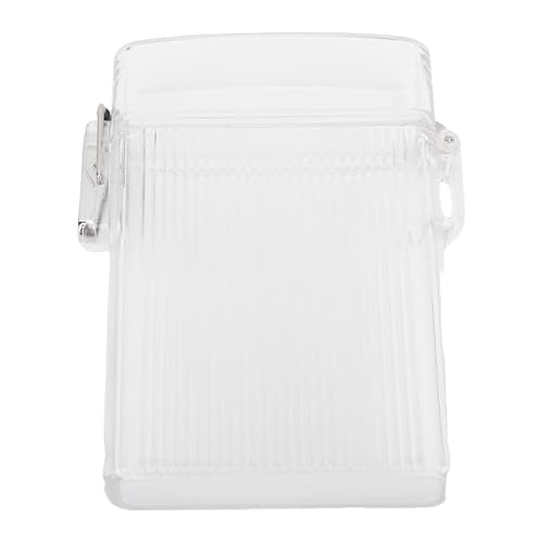 SUNGOOYUE Clear Hard Plastic ID Card Holder with Whistle Strap for Cash, Credit Cards - Versatile Storage Solution for Boating, Fishing and Diving (Transparent White) - color: Transparent White