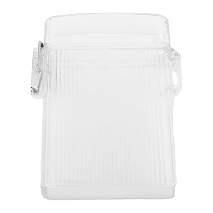 SUNGOOYUE Clear Hard Plastic ID Card Holder with Whistle Strap for Cash, Credit Cards - Versatile Storage Solution for Boating, Fishing and Diving (Transparent White) - color: Transparent White