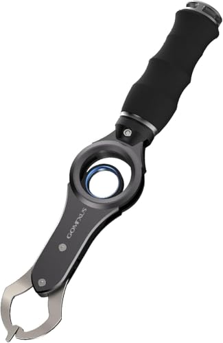 Gomexus Fish Lip Gripper with Scale,Max 40lbs Scale,for Safe Handling Fish,Easy Hook Removal-Ideal Fishing Gifts for Men - color: Blue