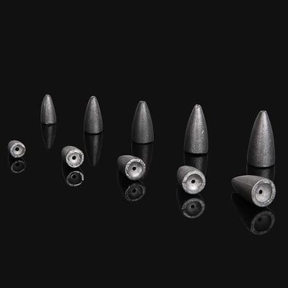Bullet Sinkers Fishing Weights Kit,29/83pcs Worm Weights for Bass Fishing Slip Sinkers for Texas Rig Carolina Rig Soft Lures - style: 29pcs