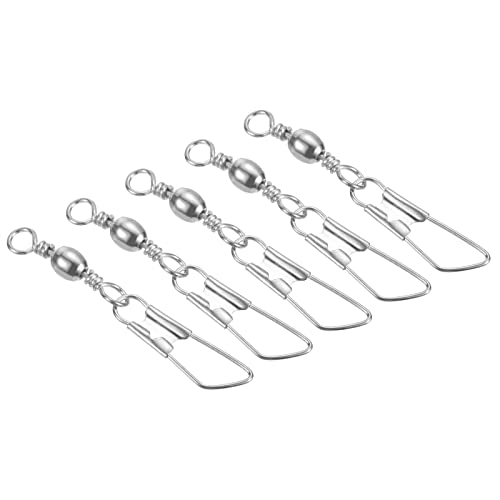 PATIKIL Fishing Barrel Swivel with Safety Snap Carbon Steel - style: 26lb