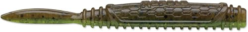 CrushCity Salted NedRoll Soft Plastic Ned Rig Bait, Rolling Finesse Action for Mushroom Jig Heads & Clear Water Bass - color: Green Pumpkin Watermelon