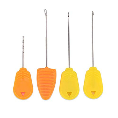 plplaaoo Fishing Bait Needles Stainless Steel Plastic 4 in 1 Design Baiting Hook Stringer Drill Needles for Carp Fishing Anglers Accessories