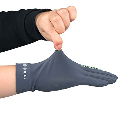 Mens Women Driving Gloves Summer UV Sun Protection Gloves Non-Slip Touchscreen Ice-Silk Sunblock Gloves for Cycling Riding - color: Standard Dark Grey