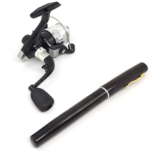 Pocket Mini 38inches Telescopic Pen Fishing Rod and Reel Combo, Portable Fishing Pole with Line Lure Hook for River Lake Reservoirs Ice Etc - color: Fishing Rod and Reel Combos