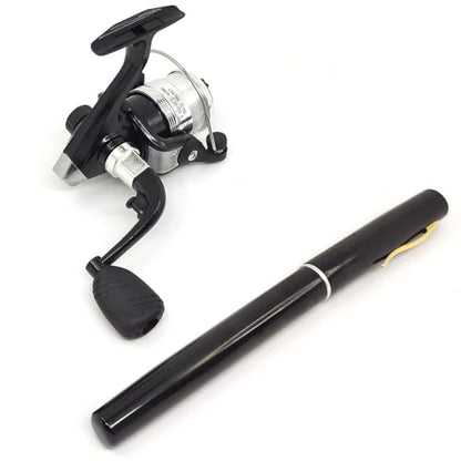 Pocket Mini 38inches Telescopic Pen Fishing Rod and Reel Combo, Portable Fishing Pole with Line Lure Hook for River Lake Reservoirs Ice Etc - color: Fishing Rod and Reel Combos