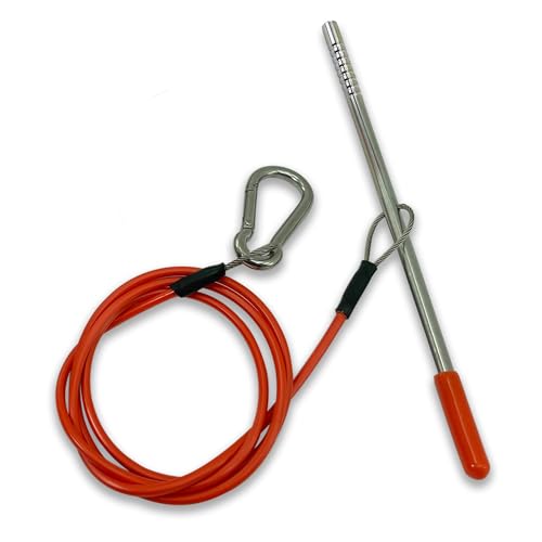 Fish Stringer for Spearfishing with Coated Stainless Steel Cable and Heavy Duty Carabiner (Float Fish Stringer)