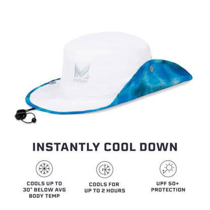 MISSION Cooling Bucket Hat - Unisex Wide-Brim Hat for Men & Women - Lightweight, Foldable & Durable - Cools Up to 2 Hours - color: Turn Light Gray