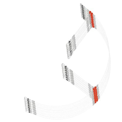 Fishing Leader Rigs Saltwater Tackle Rigs with Swivels Snaps, High Strength Wire Leaders Rigging Surf Fishing Gear Equipment for Lures Bait Hooks Catfish Walleye - color: Clear Nylon Leader, size: 12PCS, style: 2 Arm