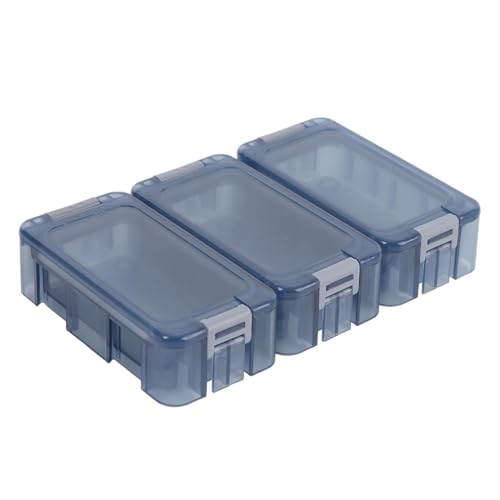 Alomejor Small Tackle Box, Luminous Fishing Tackle Organizer with Transparent Window and Safety Locks for Kayak Bank Fishing (PP Material) - color: Transparent Blue
