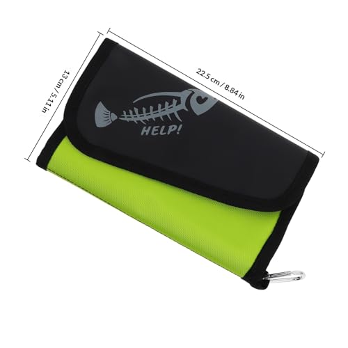 Mikinona Waterproof Soft Lure Storage Bag Saltwater Fishing Organizer with Large Capacity Detachable Soft Bait Pouch for Freshwater and Saltwater Rig and Tackle Gear