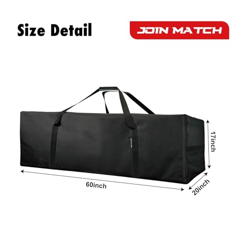 Large Travel Duffel Bag, 60 inch Sport Storage Large Zippered Bag, Sturdy & Water Resistant Made of Durable 600D Oxford Fabric for Camping & Hiking - size: 60 inch