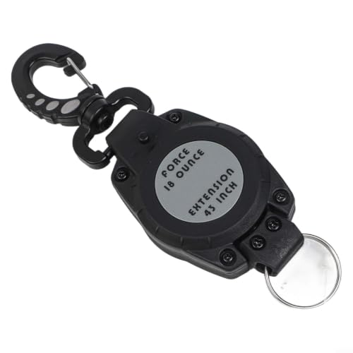 Scuba Diving with Stainless Steel Wire Rope, Retractable Lanyard for Dive Gear, Anti-Lost Clip for Underwater Equipment, Spearfishing Holder