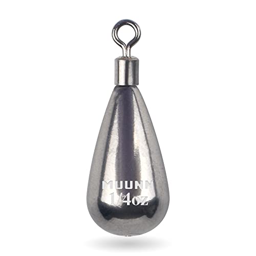 10 Pack Tungsten Free Rig Weights, Tear Drop Fishing Sinkers with Round Eye for Finesse Bass Fishing - color: Plain(Natural), size: 3/4oz - 10 Pack