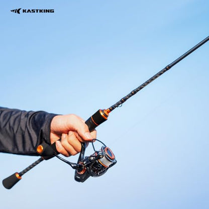 KastKing Zephyr Finesse Fishing Rods – BFS Baitcasting & Spinning Rods, IM6 Graphite, Extra Twin-Tip, 2pc & 3pc Travel Design, Ultra-Light Lure Casting, Stainless Steel Guides with Zirconium Rings - size: 6'8"- UL- Ex Fast (3pcs+ Extra Tip), style: Spin F