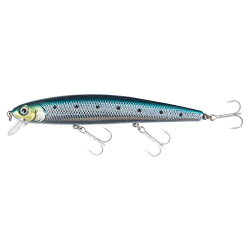 Calissa Offshore Tackle 110mm and 140mm California Inshore Fishing - Special Jerkbait Crankbait Surf Flash Fishing Salt Pro Lure Minnow Zebra MS Metallic Sardine Glow - size: 110mm, style: Chrome Sardine