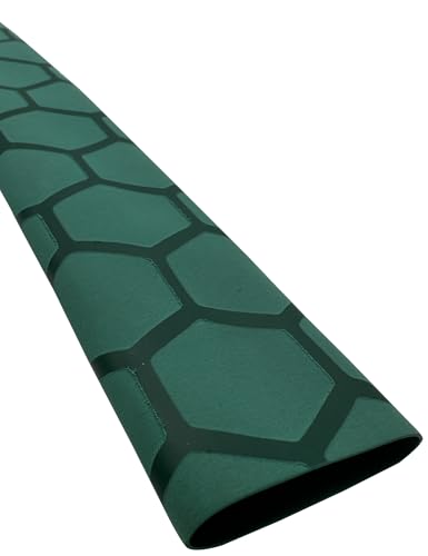 Accering Honeycomb Pattern Heatshrink for Fishing Rods, Non-Slip Rod Handle Grip Wrap (φ30mm, L5.25 ft, Green) - color: Green, size: φ30mm, L5.25ft