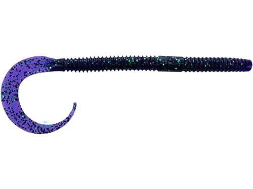 Yamamoto 10'' Ichi Worm Floater/Purple W/Emerald Flake (6 Pack)