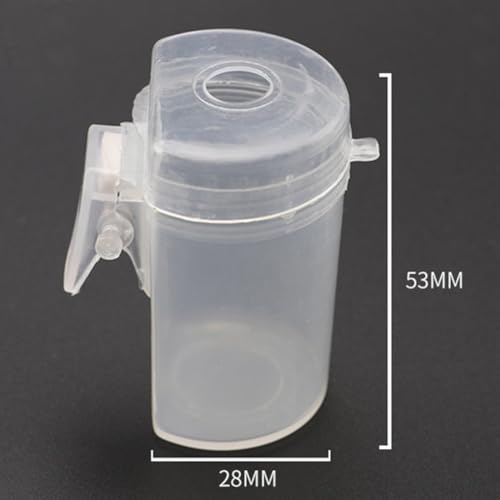 Fishing Pole Feeder Cup with Clip for Bait Delivery Plastic Pellet Pot Accessory for Carp Pole Fishing Fits Tip End to Feed Directly Over Float and Hook(M) - size: M