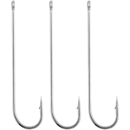 Dr.Fish 100 Pack Aberdeen Hooks Freshwater Fishing Hooks, Extra Long Shank Light Wire, Crappie/Bass/Bream/Bluegill/Panfish Fishing - size: #3/0-100 Pack