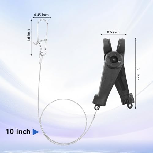 EUPHENG Fishing Downrigger Line Release Clips with Leader Snap, 2PCS/5PCS Release Clips for Downrigger Planer Board Trolling Offshore Fishing - size: 2 PCS