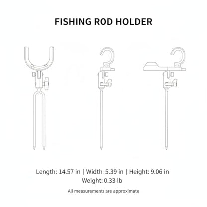 Fishing Rod Holder with Ground Spike, Foldable Metal Stake for Riverbank and Seaside Angling (1 PC) - color: Blue