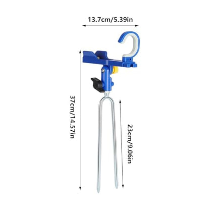Fishing Rod Holder - Fishing Rod Holder with Ground Stakes Included - Ice Fishing Practice | For Kayak Pontoon Surf Beach Shore Boats - color: Blue