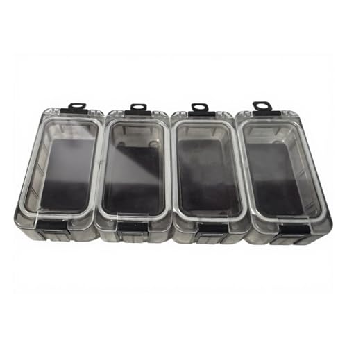 Magnetic Fishing Tackle Box Organizer with,4 PC small tackle box Waterproof and Glow in the Dark Tackle Trays, Removable Compartments for Storing Fishing Lures and Accessories,mini tackle box