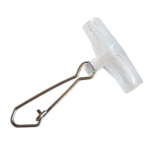 25/50/100 PCS Fishing Line Sinker Slides Duo Lock Snaps High Strength Stainless Steel Sinker Slider Swivel Snap Kit Fishing Tackle - color: Clear, size: 50 Pieces