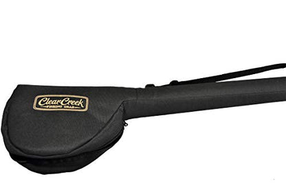 Clear Creek Portable Fly Fishing Rod & Reel Case 9’ - Complete Storage Protection - Easy to Carry - Durable, Abrasion Resistant Water-Resistant and Works with Fresh + Saltwater Rods - size: Four Piece (31.5" Internal Length)