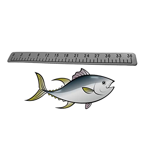 Foam Fishing Ruler,36" Fishing Measurement Tool,Fishing Accessories,Kayak Fishing Boat, Cooler Ruler,with 3M Adhesive Backing,Cool Gray