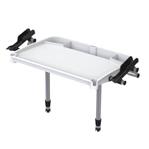 SEAFLO Premium Bait Cutting Board Table (36.5” by 18.7” Surface) with Two Rod Holders, Fish Cleaning Fillet Station for Boat with Mount. Plier Storage and Knife Slot, Built-In Measuring Rule (Large) - size: Large (36.5” x 18.7”)