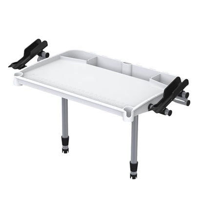 SEAFLO Premium Bait Cutting Board Table (36.5” by 18.7” Surface) with Two Rod Holders, Fish Cleaning Fillet Station for Boat with Mount. Plier Storage and Knife Slot, Built-In Measuring Rule (Large) - size: Large (36.5” x 18.7”)