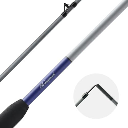 Shakespeare Catch More Fish Spincast Reel and Fishing Rod Combo with Kit - color: Lake/Pond - Grey, style: 2024 Model