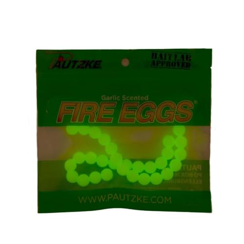 Garlic Scented Glow Fire Eggs by Pautzke - 30-Pack, Vibrant Colors, Ideal for Trout, Salmon & Steelhead - Versatile Fishing Bait