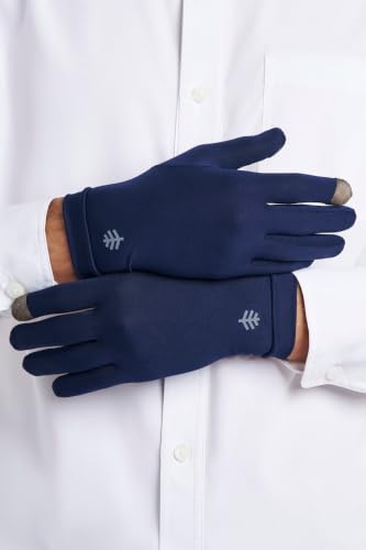 Coolibar Full Finger UV Sun Gloves - UPF 50+ Sun Protection - Gannett - color: Navy, size: Medium
