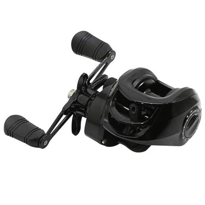 Fishing Reels with Handle, 7.2:1 Gear Ratio Baitcasting Reels, Strong Lightweight Weather-Resistant Reel for Fishing, Professional Black Gear for Enthusiasts