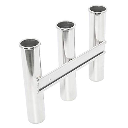 DasMarine 2 Pack 316 Stainless Steel Wall Side Mounted Rod Holder 3 Rod Rack Fishing Rod Pod for Marine Yacht RV