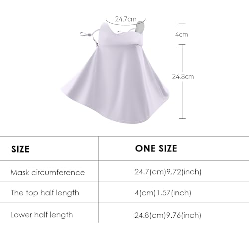 Sun UV Face Mask UPF 50+ Breathable Face Cover Scarf Cooling Neck Gaiter Outdoor Cycling Hiking SLF6M005T - color: Purple