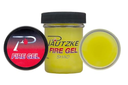 Pautzke Fire Gel Bait Scent Fishing Attractant, Long-Lasting Fish Scent Gel, Freshwater Saltwater Compatible, Strong Scent Trail, Easy Apply Lure Enhancer - color: Shad
