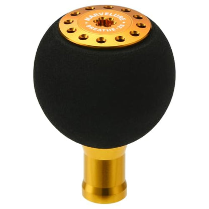 Comfort EVA Power Knob 1.5'' (38 mm) Compatible for Shimano Stella Stradic Vanford, Daiwa Exist LT Tatula LT Fuego LT, Spinning Reel Handle Replacement Knob - color: Black Gold