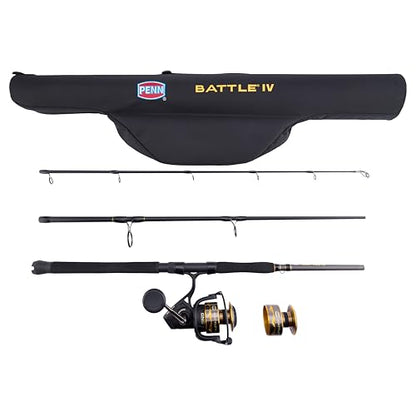 Penn Battle IV Spinning Reel and Fishing Rod Combo - size: 6000 Size Reel - 7' - Medium Heavy - 3pc, style: Battle IV