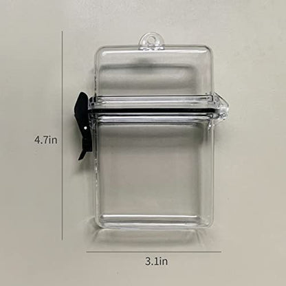 Sport Waterproof Case ID Card Badge Holder Floating Sports Case Heavy Duty Durable Locker Dry Box Fishing License Holder Waterproof(Clear 3Pcs) - color: White